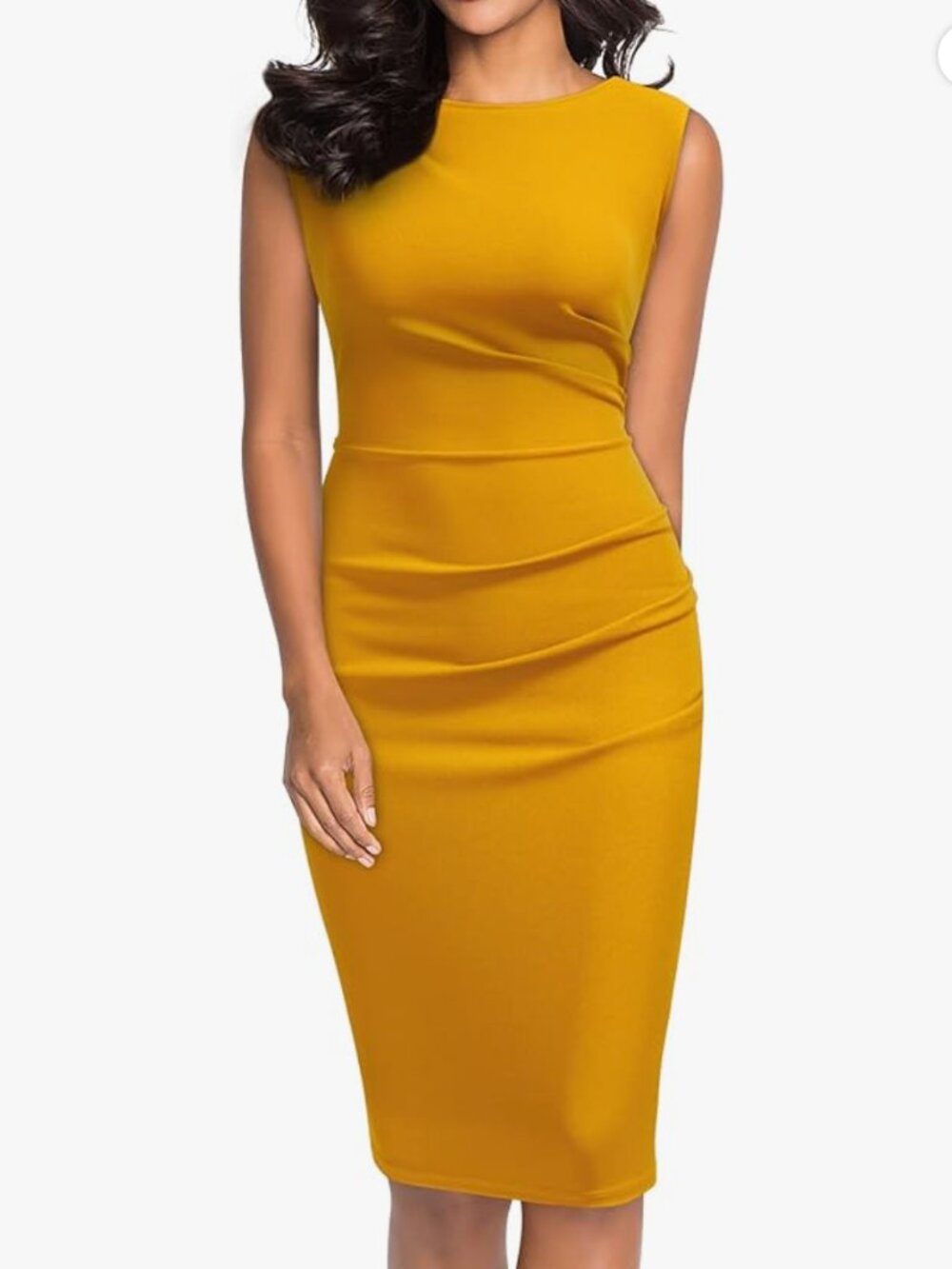 Fitted Classic Gold Yellow Dress